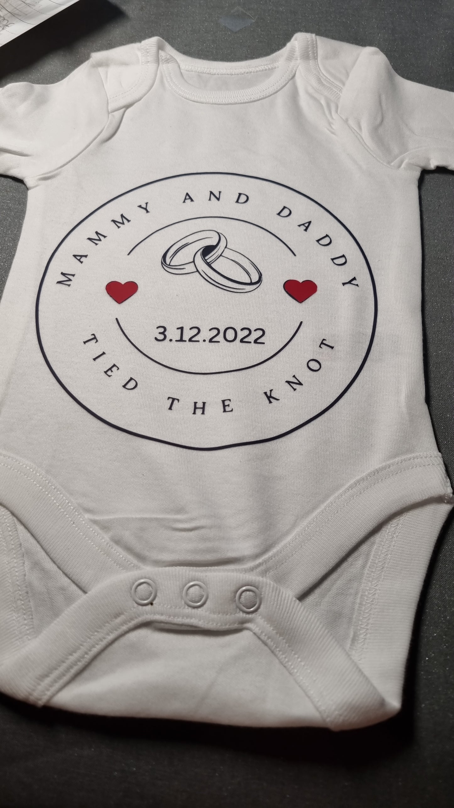 Personalised baby grows